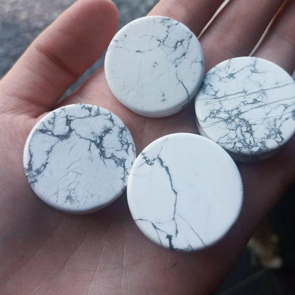 Ecarteurs en howlite blanche naturelle - belle qualité petit prix