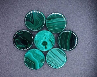 Real malachite plugs double flared - very high quality