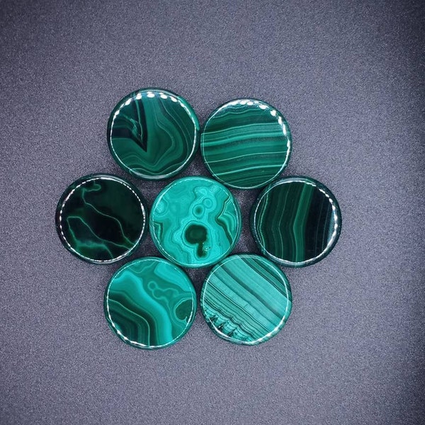 Real malachite plugs double flared - very high quality