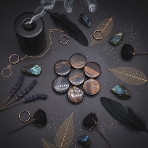 Ecarteurs en oeil de faucon (blue tiger eye plugs)