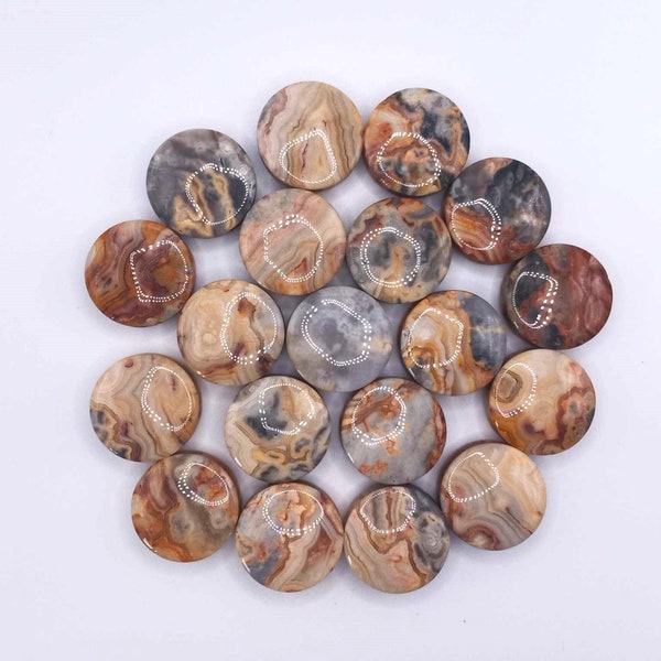 Ecarteurs en agate crazy lace ( 8 - 25mm)