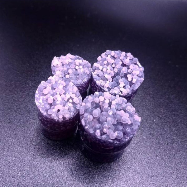 RARE Real grape agate Druzy double flared plug - Very high quality