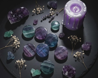 Fluorite ear stretchers