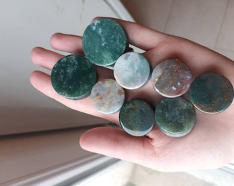 Ecarteurs en agate mousse indienne (indian moss agate plugs)