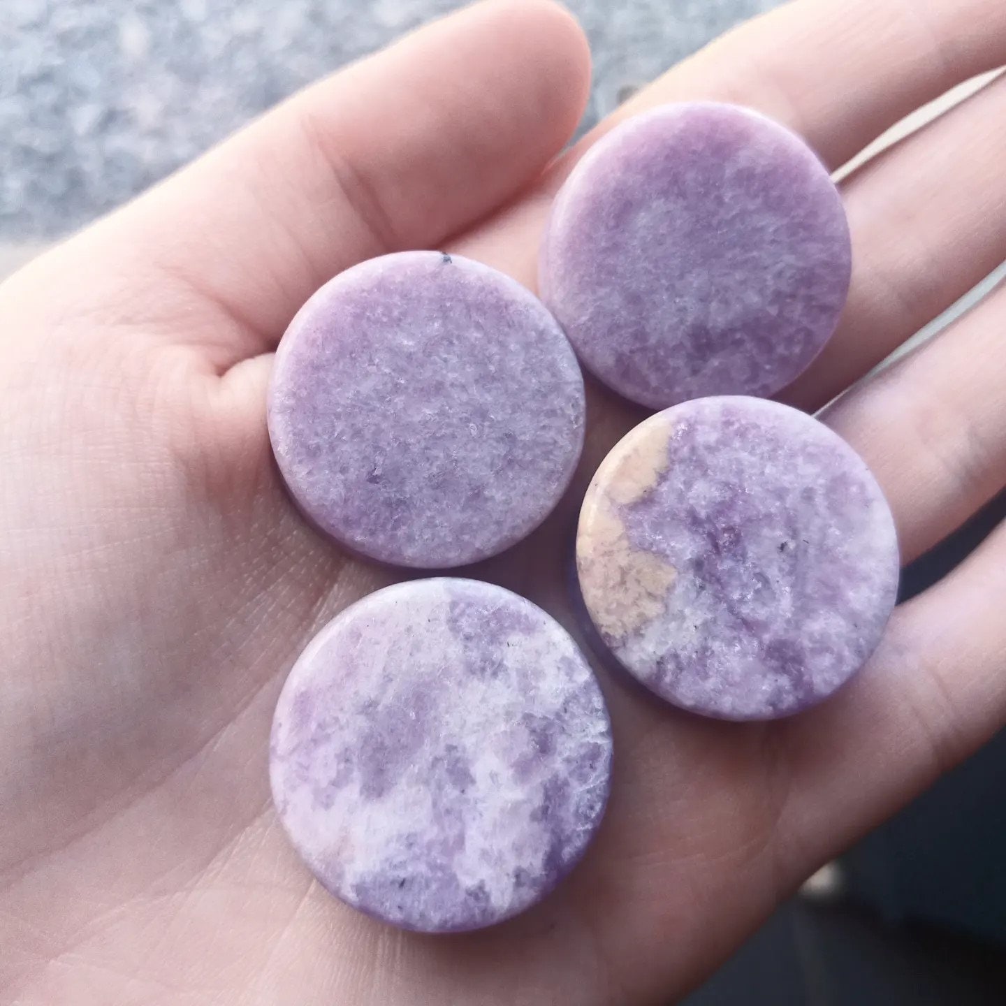 Purple Lepidolite Spacers - Low Price, Good Quality