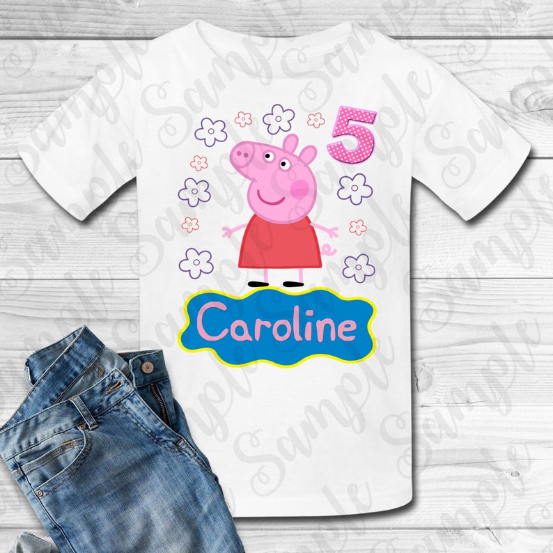 Download Peppa Pig Svg Birthday Girl Instant Download Personalized Diy Matching Birthday Party Shirt Iron On Transfer Printable Use As A Clipart Graphic Tees T Shirts