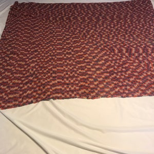 Simple Square Purple and Red Blanket