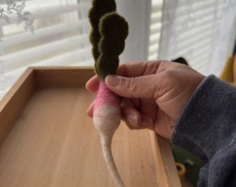 No. 2 Turnip, Soft Sculpture, Whimsical Garden Art, Needle Felted Vegetable