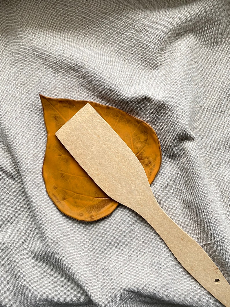 Large Spoon Rest for Stove Ceramic Spatula Rest leaf rustic Kitchen Utensil Holder spoon holder handamde spoon rest cooking utensil rest image 9