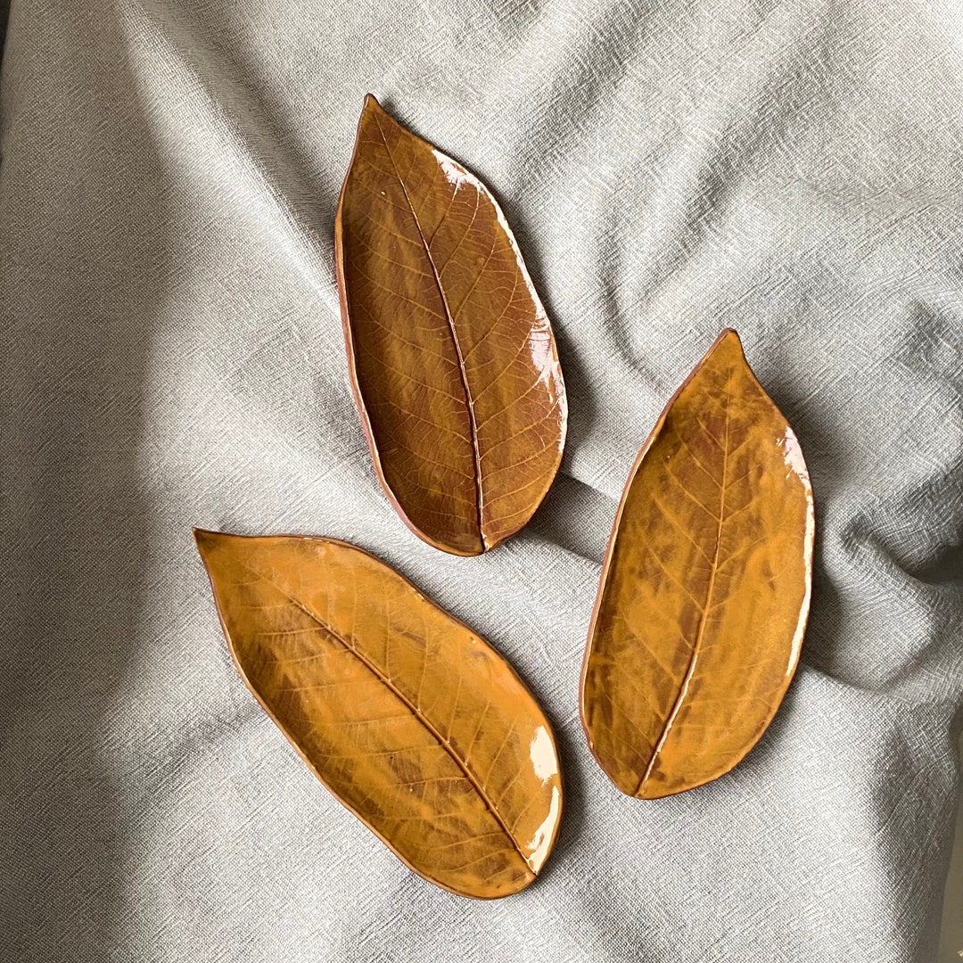 Large Spoon Rest for Stove Ceramic Spatula Rest Leaf Rustic Kitchen