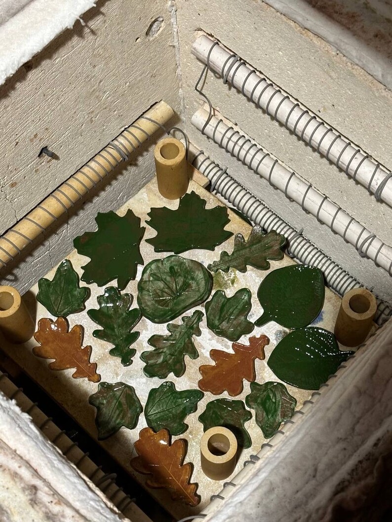 Ceramic Coasters Set Botanical Coasters Pressed Flower Coasters Plant Botanical Coasters