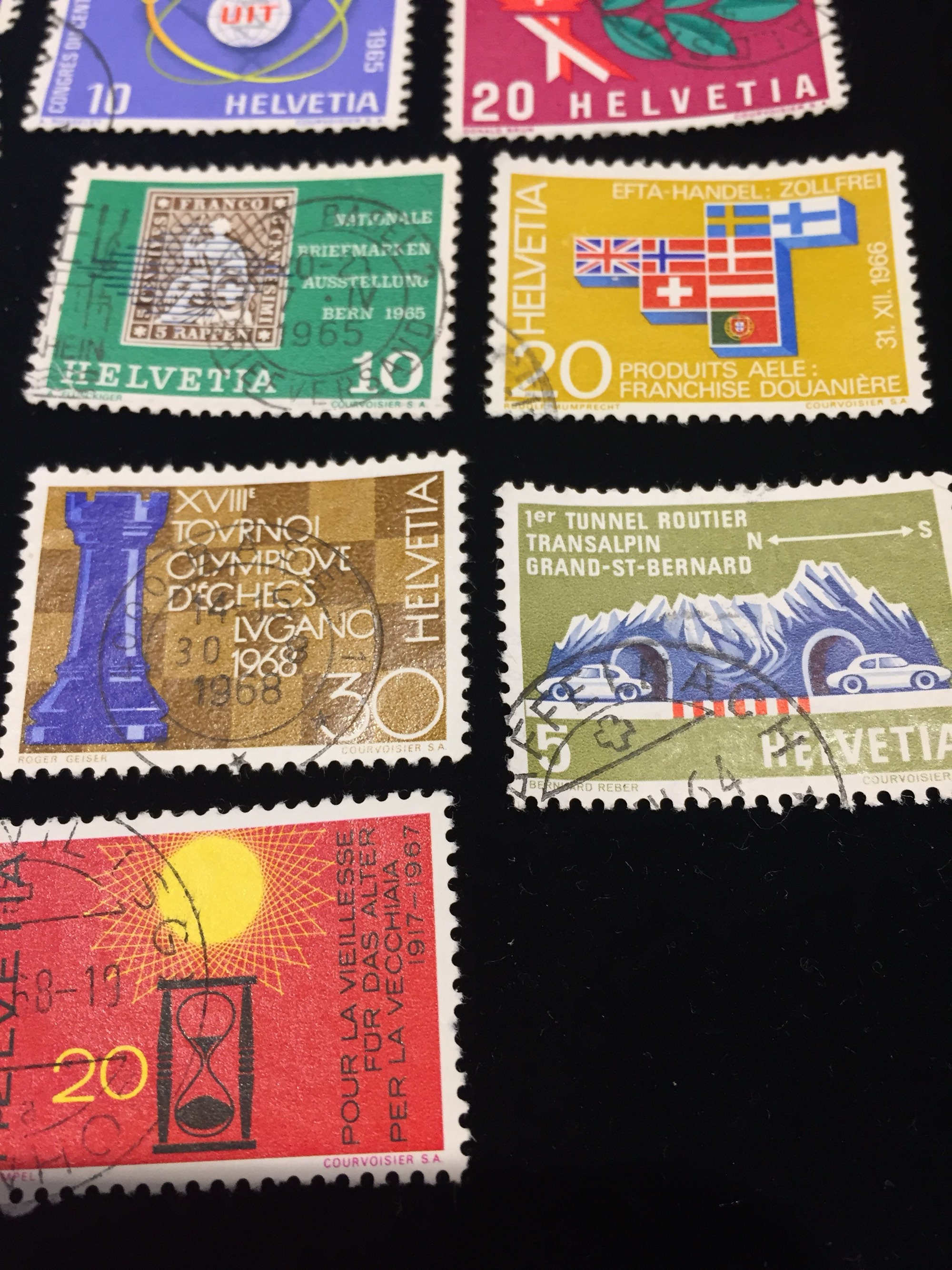 Postage stamps from Switzerland. 25 Varieties from 1950's Etsy