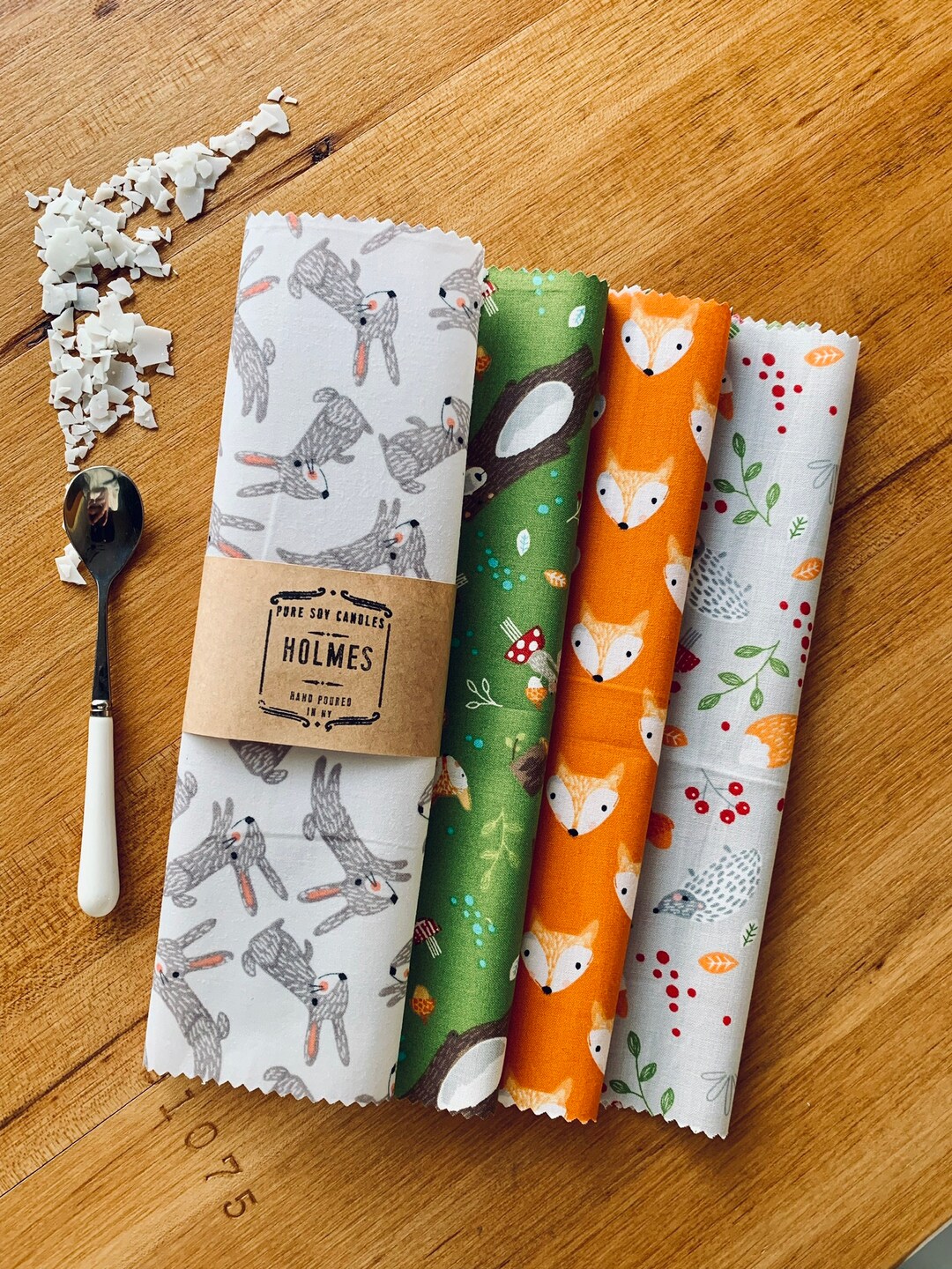 11 X 10 Wax Food Wraps/beeswax/wax/soy/food Wrap/100 Percent Etsy