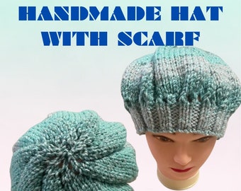 Kids' Handmade Crochet Boina Hat with Scarf