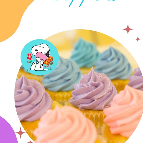 Snoopy Cupcake Toppers - Etsy