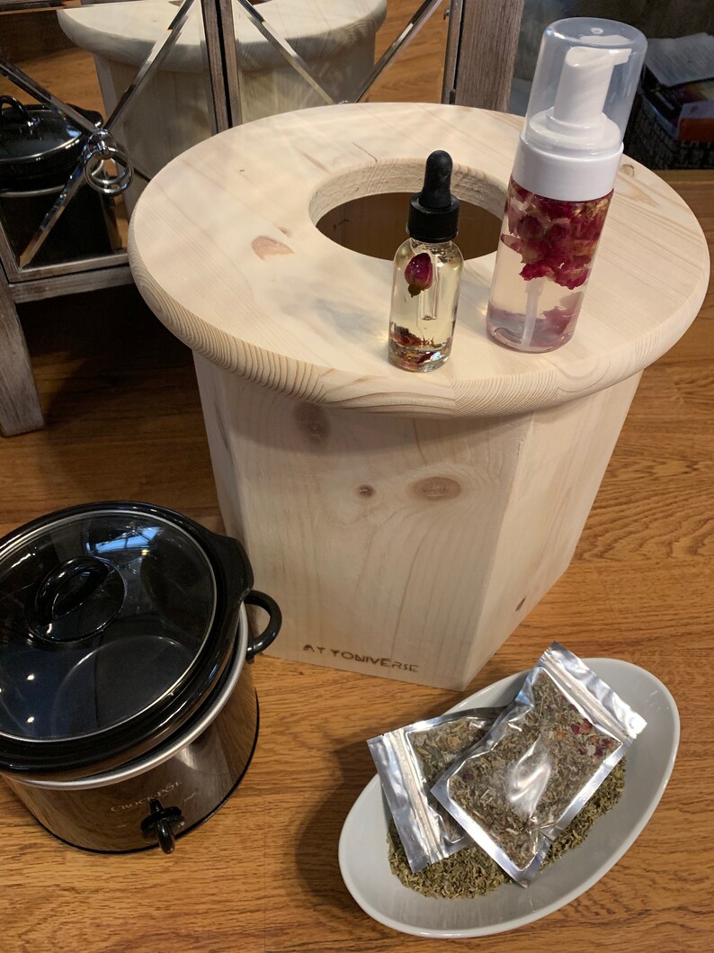 Yoni Stool Set With Pillow and Steamer Etsy