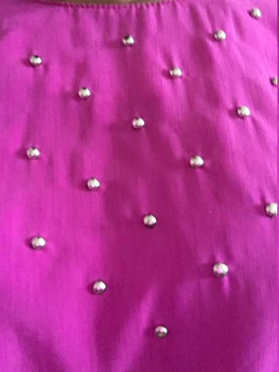 SAINT GERMAIN PARIS 1980s Studded Fuchsia Shortsl… - image 2