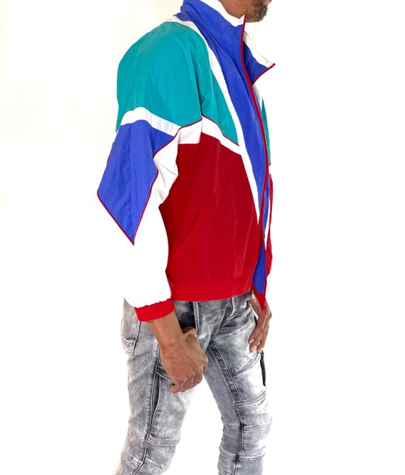 LAVON 1990s Late 80s Colorblock Windbreaker Jacke… - image 4