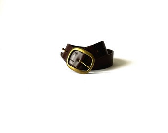 Donna Karan New York creative brass plate and black leather belt Donna Karan | Accessories | Donna Karan New York Creative  main image 4