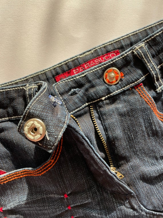 PARASUCO 1990s Dark Denim Super Stretchy Jean Pen… - image 9