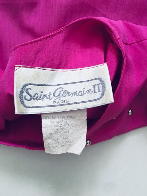 SAINT GERMAIN PARIS 1980s Studded Fuchsia Shortsl… - image 6