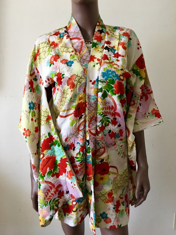 VINTAGE VAULT 1950s Japanese Silk KIMONO - image 5