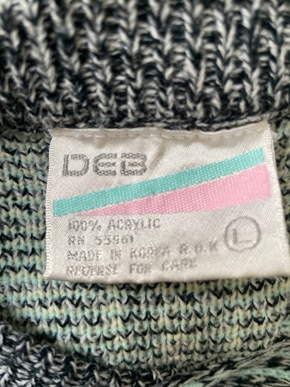 DEB 1990s Abstract Knit Crewneck Pullover Sweater… - image 7