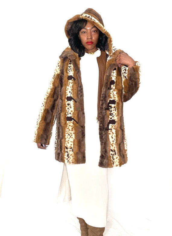 DENNIS BASSO 1990s Reversible Faux Fur Detachable… - image 3