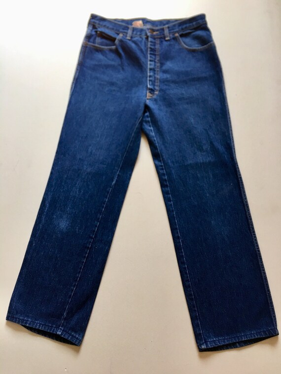 CALVIN KLEIN 1970s USA made Classic Boho Blue Den… - image 7