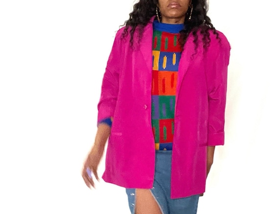 LILLI ANN COLLECTIONS 1990s Plus Size Hot Pink Ma… - image 2