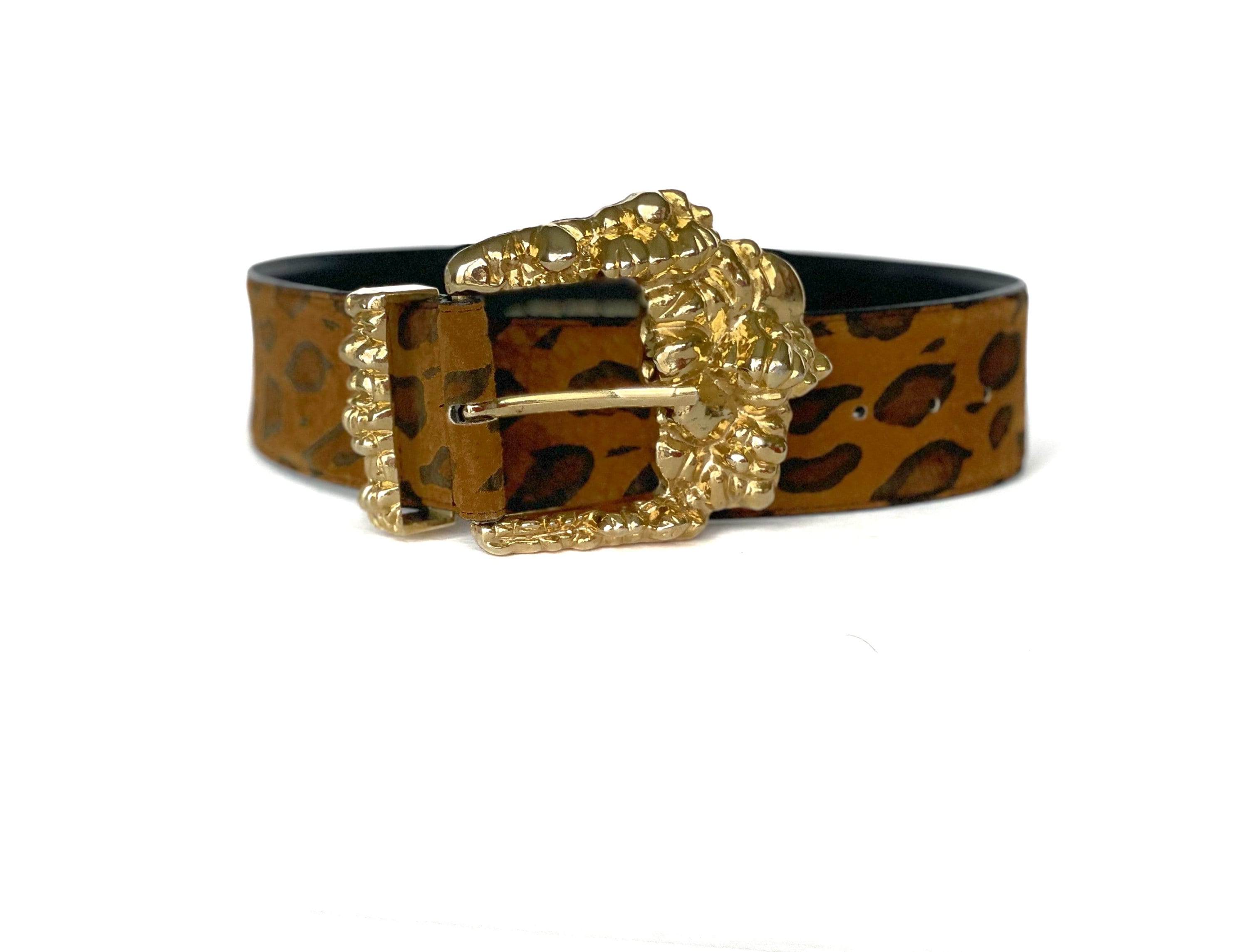 80s Cheetah Belt - Etsy