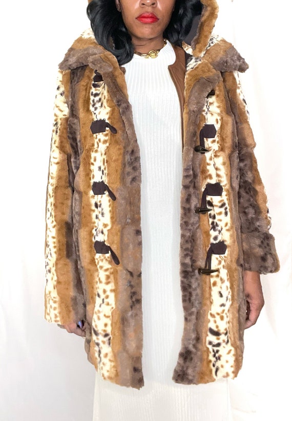 DENNIS BASSO 1990s Reversible Faux Fur Detachable… - image 4
