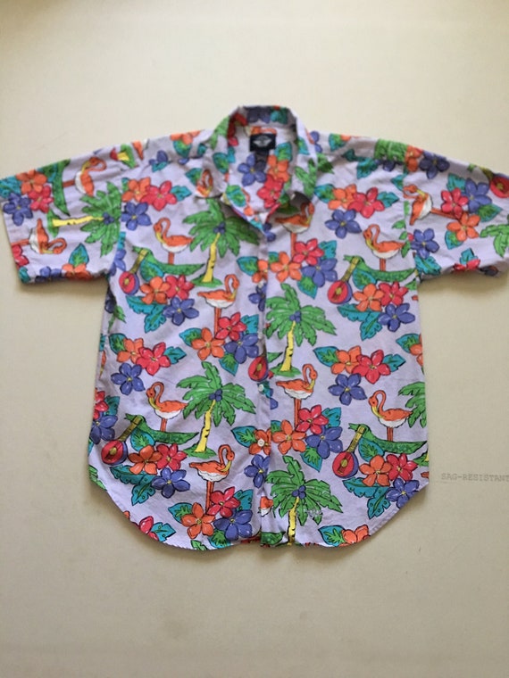 DOCKERS 1990s Jamaica Tourist Button Down Short S… - image 4