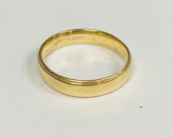 VINTAGE 10K Solid Yellow Gold Signed Azad Wedding Band 4.39 Grams Size 11