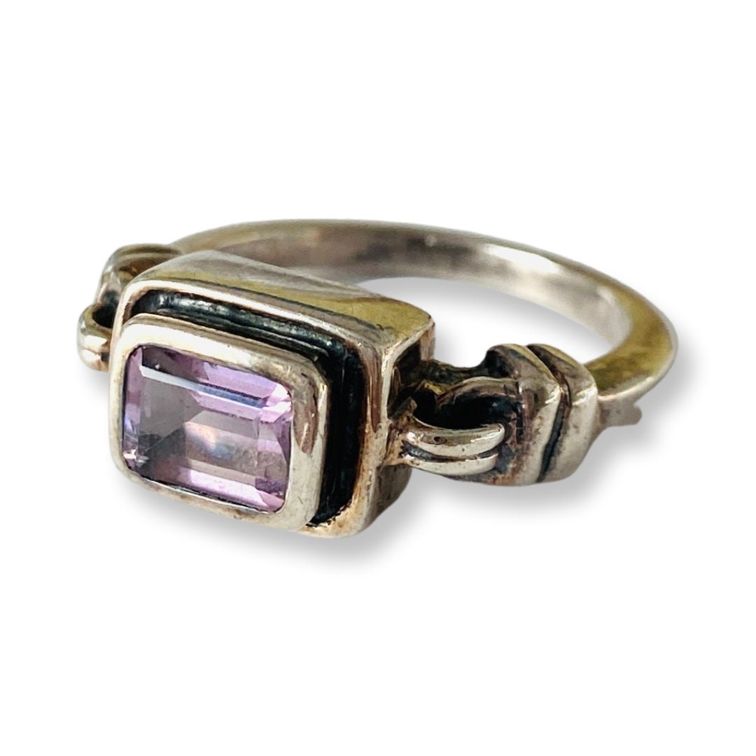 Silpada Amethyst Gemstone 925 Sterling Silver Ring Size 8 Etsy