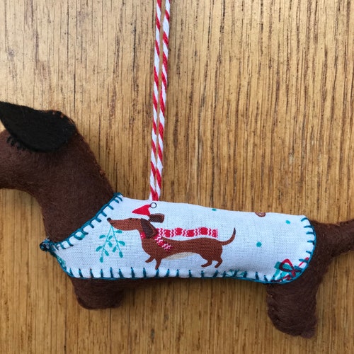 Handmade Dachshund Sausage Dog Christmas Decoration/hanging Etsy
