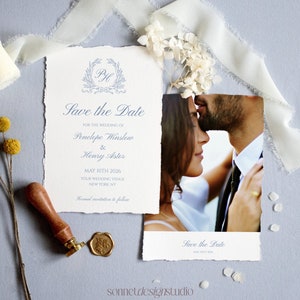 Blaue Wildblumen Foto Save the Date Vorlage Romantische Blumen Save the Date Printable Editable DIY Save the date Karten #15