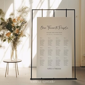 Minimalist Seating Chart Sign, Modern Wedding Seating Chart, Modern Seating Chart Printable, Seating Chart Template, Seating Chart #02