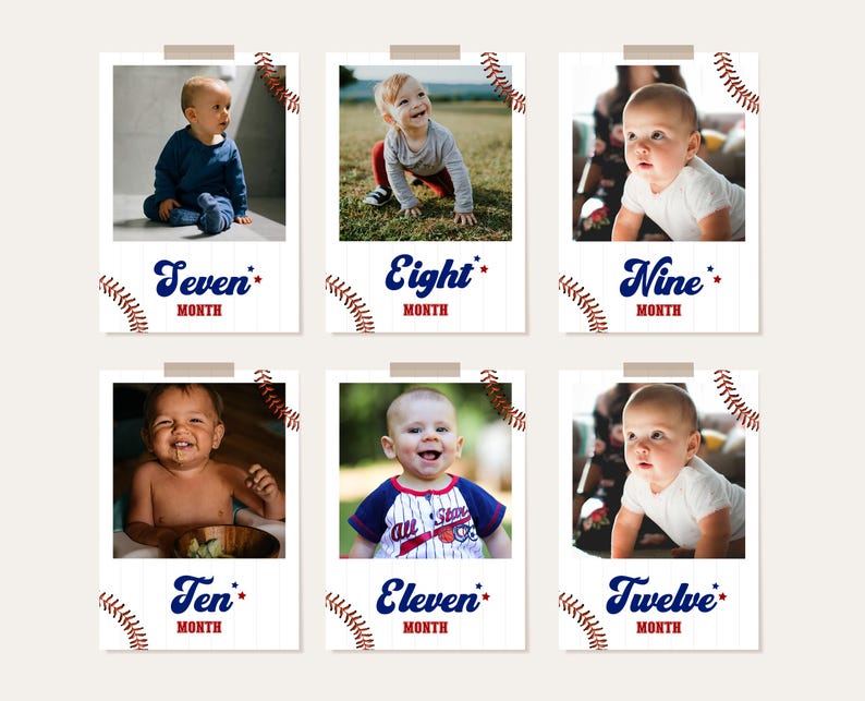 Baseball First Birthday Photo Banner Rookie of the Year 1st Birthday ...