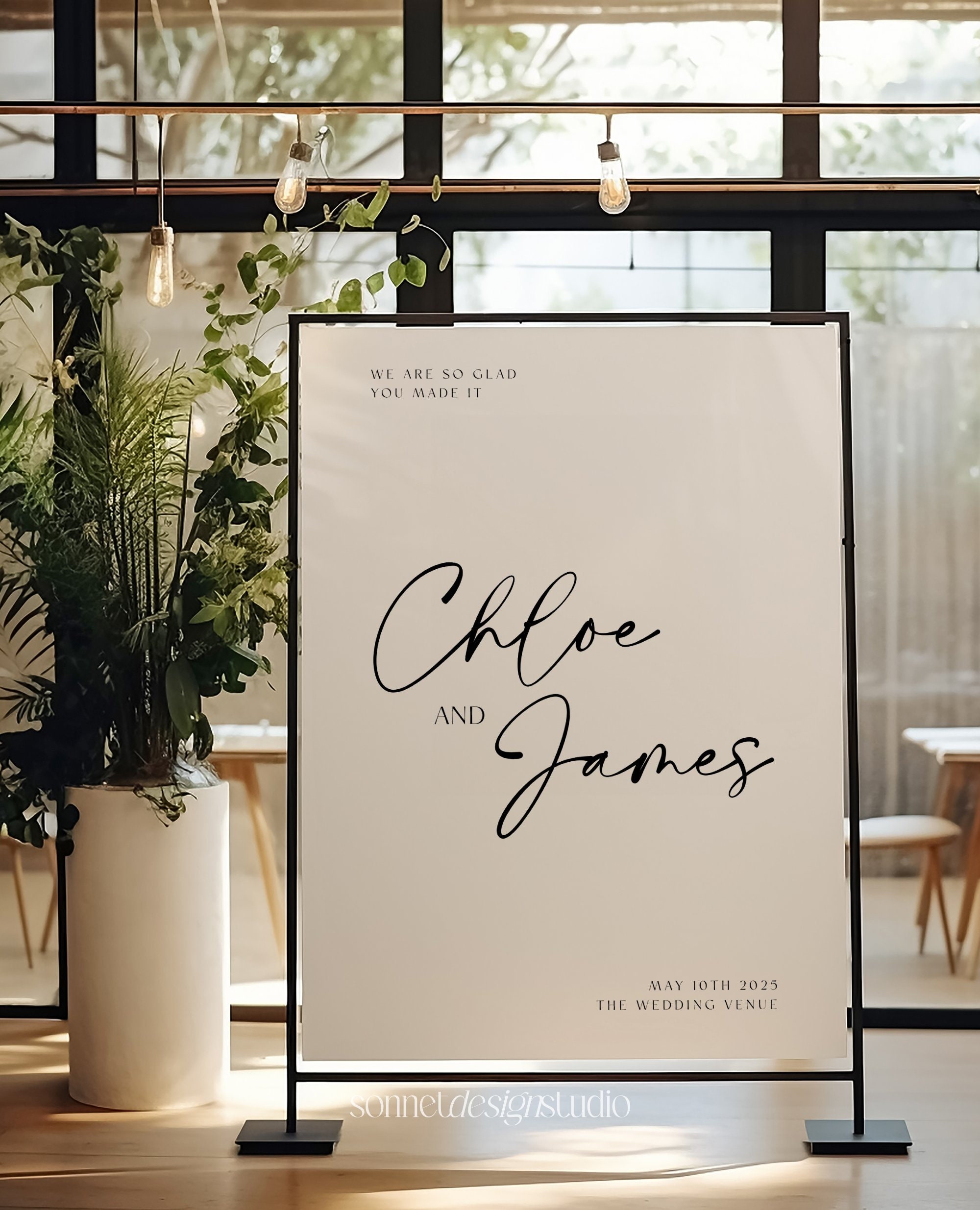 Wedding Welcome Signs Template, Minimalist Wedding Welcome Signs ...