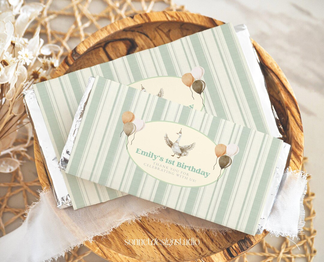 Gooseberry Wrapper One Silly Goose Chocolate Bar Wrapper Template Vintage Goose First ...