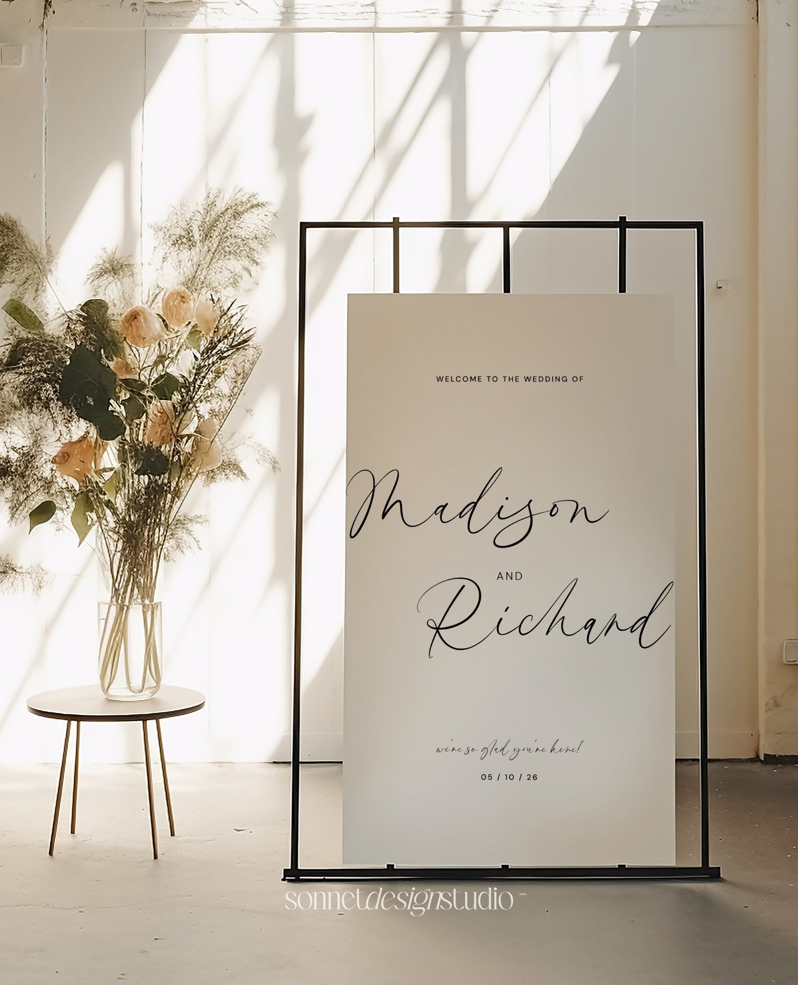 Wedding Welcome Signs Template, Minimalist Wedding Welcome Signs ...
