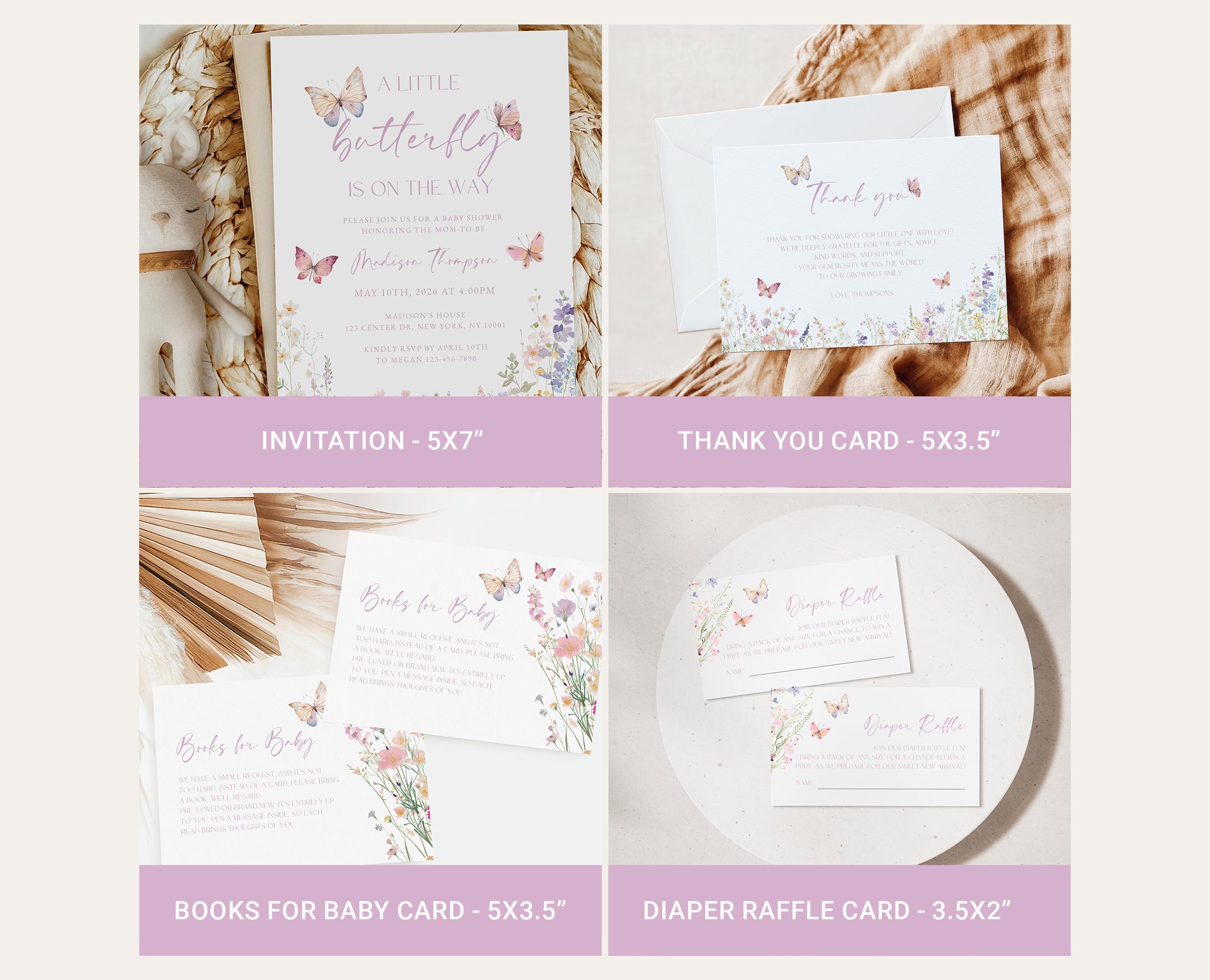 Butterfly Baby Shower Invitation Bundle Butterfly Baby Shower Sign ...