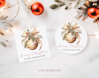 Modèle d'étiquettes de cadeau de Noël Étiquette de cadeau de Noël Étiquette de cadeau de Noël Étiquette de cadeau de fête de Noël Étiquette de cadeau de Noël personnalisée #h01
