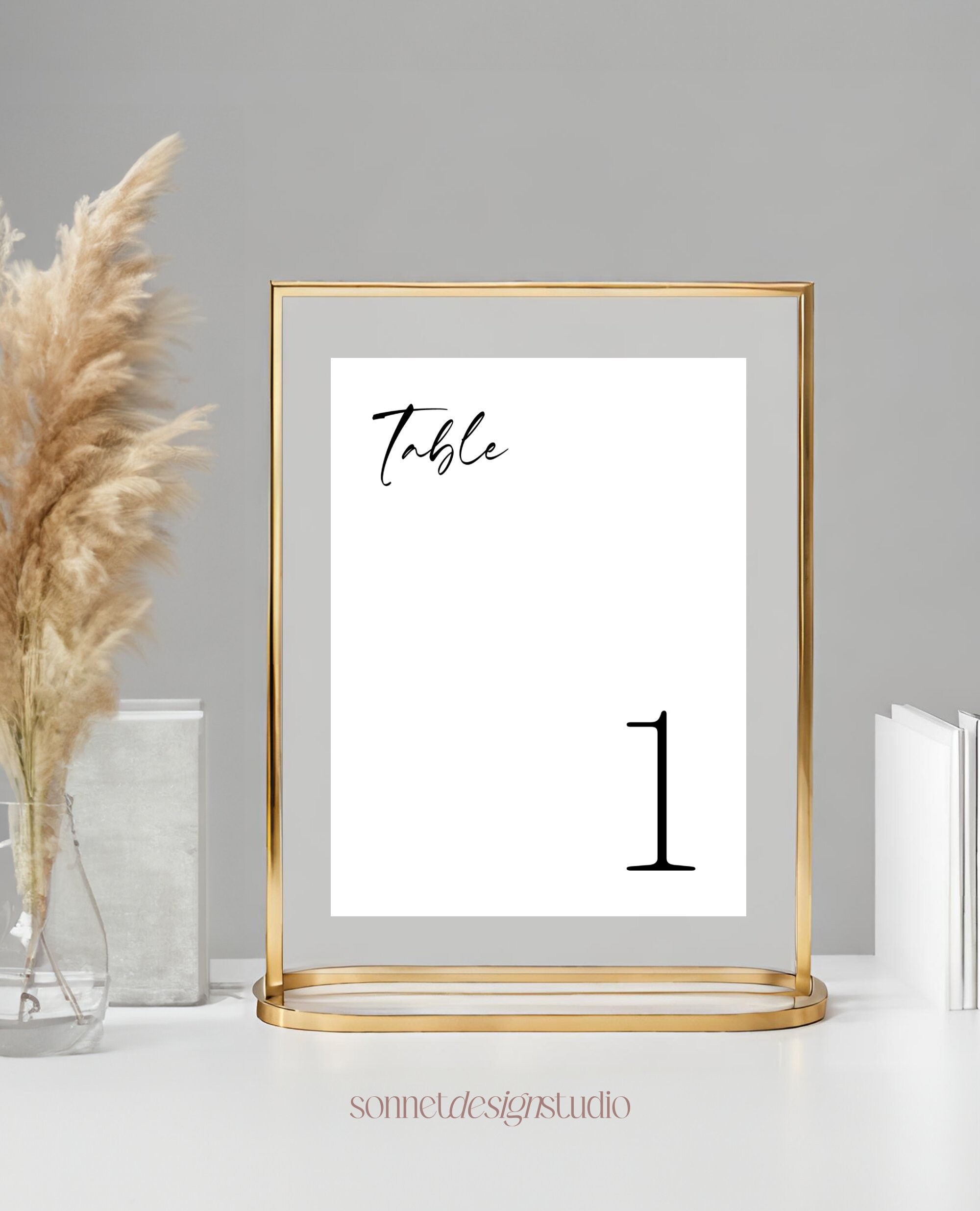 Minimalist Wedding Table Signs, Wedding Signs Template, Modern Wedding ...