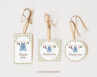 Locally Grown Thank You Favor Tag Party Gift Tag Custom Personalized Tags Baby Shower Thank You Favor Tag Gift Tags Bridesmaid Tags #b15