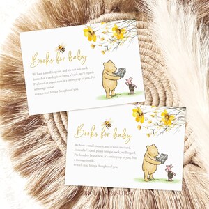Winnie the Pooh Baby Shower Bücher für Baby Card Book Anfrage für Baby Babyparty-Dekorationen - Baby Shower Games #b05