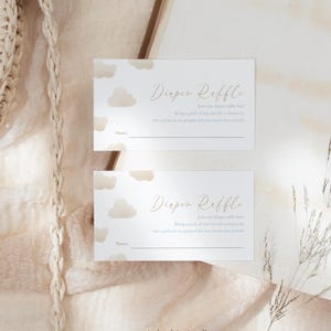 Cloud Nine Luierloterijkaart babyshower We&#39;re on Cloud Nine Decoratiekaart babyshowerspel Gepersonaliseerde Cloud 9 babyshower voor jongens #b13
