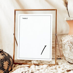 Modern wedding reception table signs, Minimalist wedding table signs, Wedding signs template, Printable Wedding Signs, Table Number #14