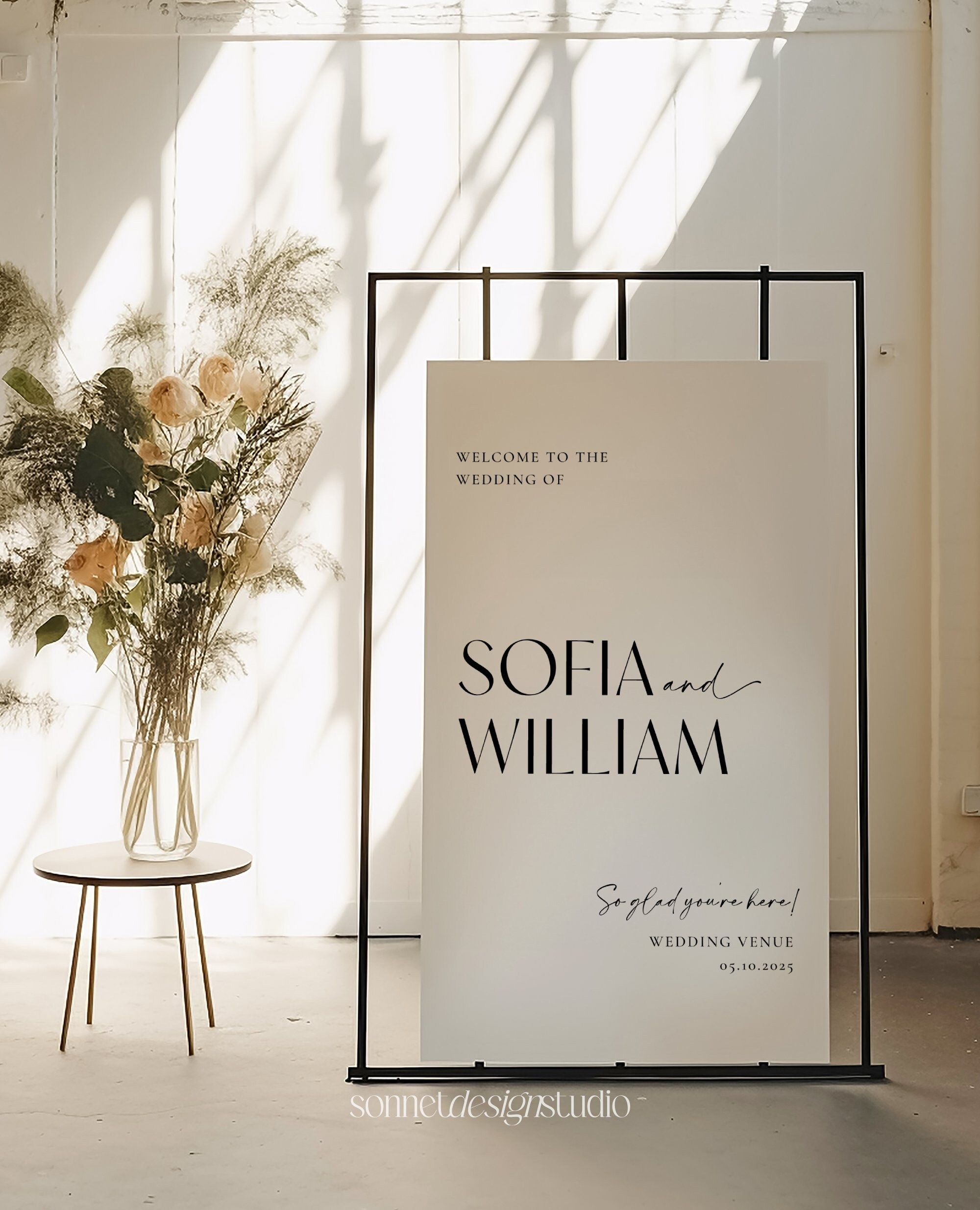 Wedding Welcome Signs Template, Minimalist Wedding Welcome Signs ...
